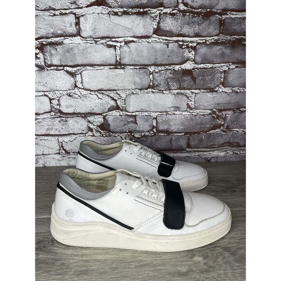 Gamma 4 True Alma Mater White Leather Strap Lace Up Shoes Men Sz 40EU/7M US W9.5 main image 8